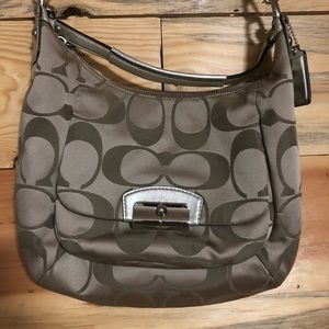 Coach gold/beige purse